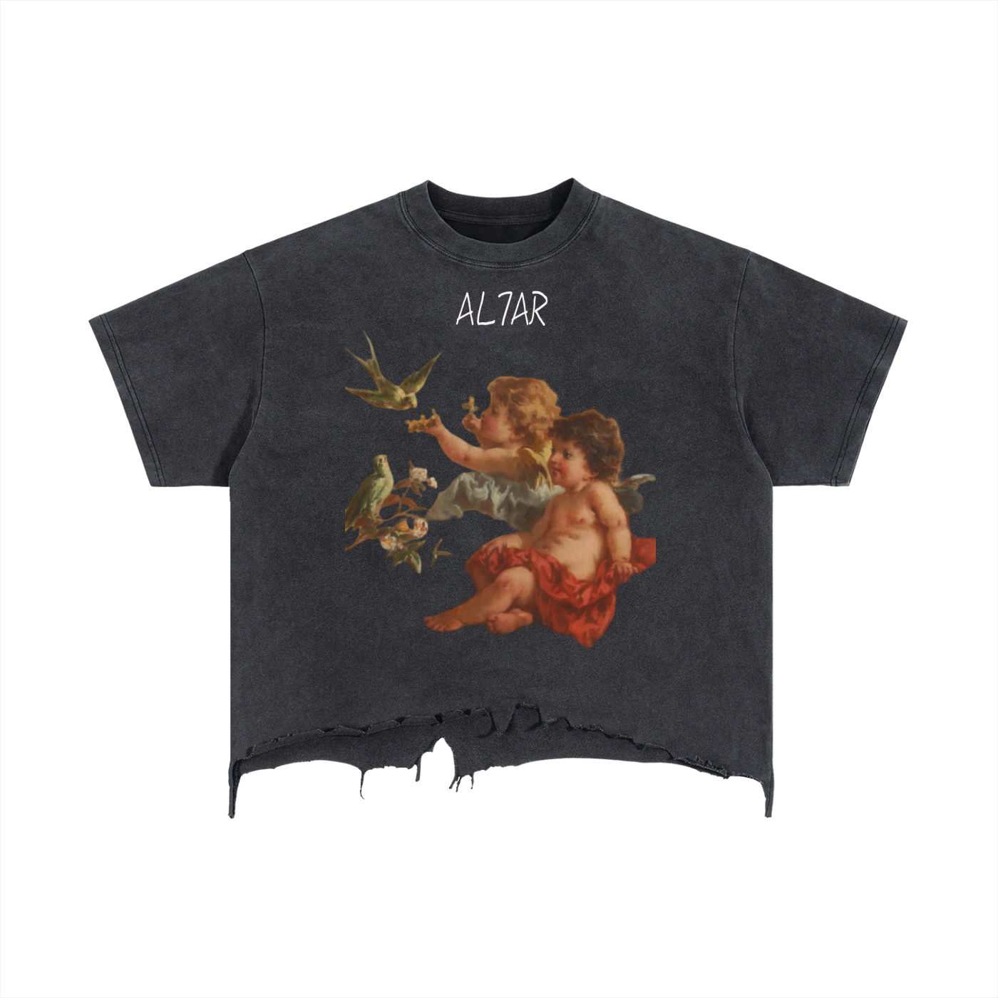 Heavenly Innocence Distressed Hem T-Shirt